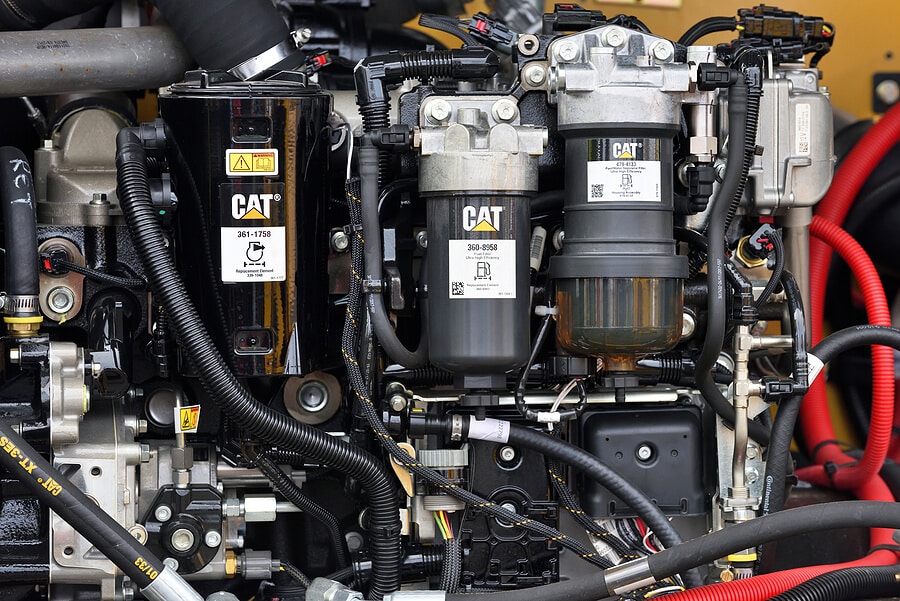 A Caterpillar engine being working on at RDI Power